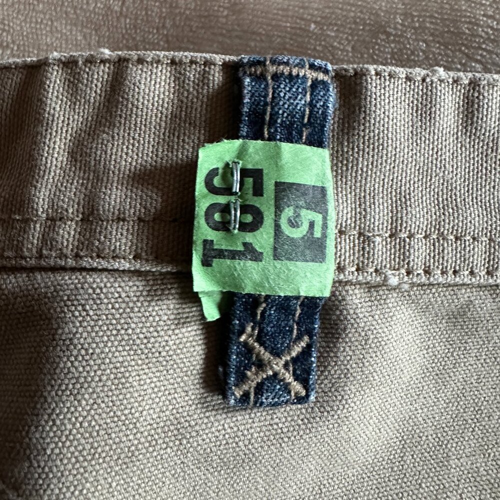 Rocawear Vintage 90s Y2K Khaki 100% Cotton Canvas Shorts Men's Size 42' x 15" - Picture 5 of 16
